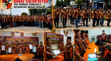 Diiringi Dukungan Solid Pengurus Ranting, Guntur Sahputra Resmi Daftar dan Jadi Calon Tunggal Ketua PAC Pemuda Pancasila Medan Denai