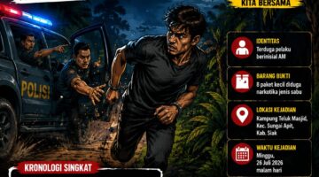 Kabur Saat Proses Pengembangan, Polisi Terus Buru Terduga Pengedar Narkoba di Siak