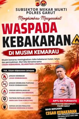 Musim Kemarau Tiba, Polsek Mekarmukti Polres Garut Imbau Warga Waspada Kebakaran