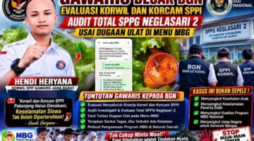 Kinerja Korwil dan Korcam SPPI Dipertanyakan, Hendi Heryana Desak BGN Audit Investigatif SPPG Neglasari 2