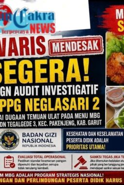 GAWARIS Desak BGN Audit Investigatif SPPG Neglasari 2 Usai Dugaan Temuan Ulat pada Menu MBG di SDN Tegalgede 3