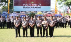Kapolres Kudus AKBP Wahyu Sulistyo Pimpin Upacara Perdana, Aiptu Bambang Naik Pangkat Pengabdian Jadi Ipda