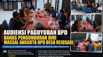 Audiensi Paguyuban BPD Bahas Pengunduran Diri Massal Anggota BPD Desa Rejosari