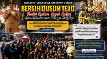 WARGA TEJO GUNUNGKIDUL TUNJUKKAN KEKOMPAKAN, WAKIL BUPATI: TRADISI HARUS DIJAGA GENERASI MUDA RONGKOP