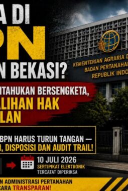 Ada Apa di BPN Kab Bekasi? BPN sudah diberitahu Objek bersengketa Tapi Proses Peralihan Hak tetap Berjalan