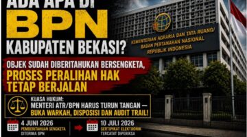 Ada Apa di BPN Kab Bekasi? BPN sudah diberitahu Objek bersengketa Tapi Proses Peralihan Hak tetap Berjalan