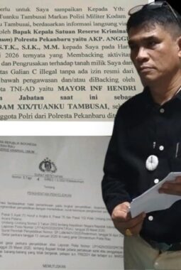 Fitnah Kasat Reskrim Polresta Pekanbaru Sebut Oknum TNI Backing Galian C Benturkan Institusi TNI dan Polri, Wadandenintel Kodam XIX/Tuanku Tambusai Siapkan Langkah Hukum terhadap AKP Anggi Rian Diansyah dan Pelapor Dr Freddy Simanjuntak