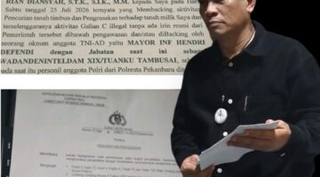 Fitnah Kasat Reskrim Polresta Pekanbaru Sebut Oknum TNI Backing Galian C Benturkan Institusi TNI dan Polri, Wadandenintel Kodam XIX/Tuanku Tambusai Siapkan Langkah Hukum terhadap AKP Anggi Rian Diansyah dan Pelapor Dr Freddy Simanjuntak