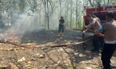 Dua Lahan Terbakar Bersamaan di Sumberlawang, Polisi dan Damkar Bergerak Cepat Cegah Api Merembet ke Permukiman