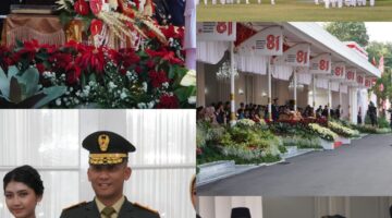 Danrem 072/Pamungkas Hadiri Upacara Penurunan Bendera HUT Ke-81 Kemerdekaan RI di Gedung Agung Yogyakarta