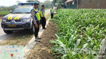 Polsek Masaran Pastikan Tanaman Jagung LBS Tumbuh Sehat, Dukung Ketahanan Pangan di Sragen