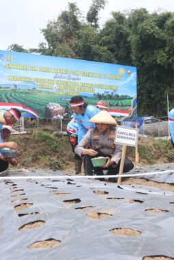 Dukung Ketahanan Pangan, Polres Semarang Tanam Bawang Varietas Unggul