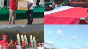 Semarak HUT ke-81 RI: Korem 072/Pamungkas dan Ribuan Warga Bentangkan Merah Putih 481 Meter di Pantai Parangtritis