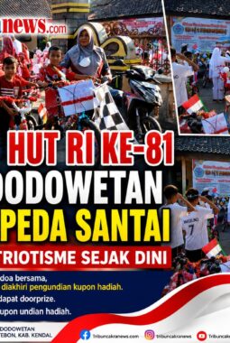 Sambut HUT RI ke-81, SDN 1 Pidodowetan Gelar Sepeda Santai Tanamkan Patriotisme Sejak Dini