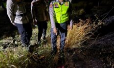 Lahan Kosong Terbakar di Kalijambe, Polisi dan Relawan Bergerak Cepat Padamkan Api