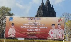 Apel Besar HUT Pramuka 65 KwarCab Sleman 2026 di Lapangan Rama Shinta Candi Prambanan