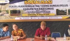 Kementerian PU Gelar Sosialisasi Pekerjaan Perkuatan Tebing Sungai Pelus Kabupaten Banyumas TA 2026 Di Desa Ledug Kecamatan Kembaran Banyumas