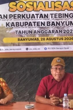 Kementerian PU Gelar Sosialisasi Pekerjaan Perkuatan Tebing Sungai Pelus Kabupaten Banyumas TA 2026 Di Desa Ledug Kecamatan Kembaran Banyumas