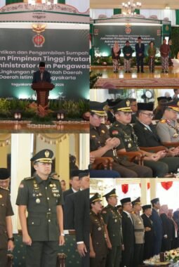 Kasrem 072/Pamungkas Hadiri Pelantikan Pejabat Pemda DIY