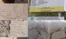 Senilai Rp4,8 Miliar, Jalan Sepakung–Pagergedog Baru Selesai Sudah Retak Parah, Pondasi Diduga Berongga