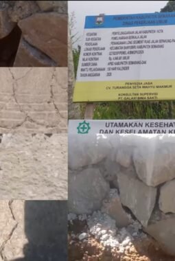 Senilai Rp4,8 Miliar, Jalan Sepakung–Pagergedog Baru Selesai Sudah Retak Parah, Pondasi Diduga Berongga