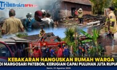 Kebakaran Hanguskan Rumah Warga Margosari Patebon, Kerugian Capai Puluhan Juta Rupiah