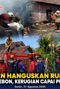 Kebakaran Hanguskan Rumah Warga Margosari Patebon, Kerugian Capai Puluhan Juta Rupiah