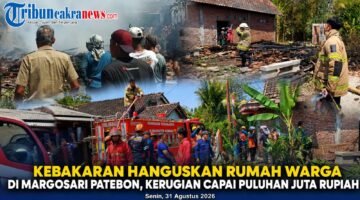 Kebakaran Hanguskan Rumah Warga Margosari Patebon, Kerugian Capai Puluhan Juta Rupiah