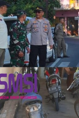 Polsek Bungbulang Bersama TNI dan Satpol PP Tertibkan Pengguna Knalpot Brong di Jalan Raya
