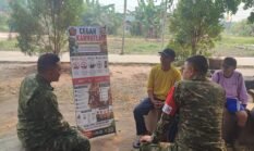 Hari kedua, Pasis Dikreg Sesko TNI LVI berikan Penyuluhan Karhutla di Desa Hanjak Maju, Pulang Pisau