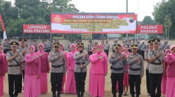 Kapolres Sragen AKBP Dewiana Pimpin Sertijab 12 Pejabat Utama dan Kapolsek