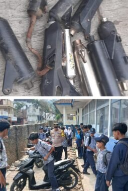GEMPAR! Razia Mendadak di Bungbulang: Aparat Gabungan Kepung Sekolah, Puluhan Motor Siswa Ber-Knalpot Brong Disikat!