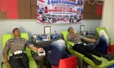 Sambut Hari Lalu Lintas ke-71, Polisi Lalu Lintas Karanganyar Donorkan Darah untuk Sesama