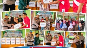 Jumat Berkah, Kapolres Sijunjung Salurkan 25 Paket Sembako untuk Warga Kurang Mampu di Kamang Baru