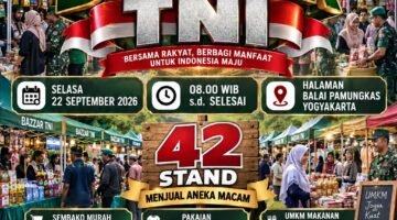 BAZZAR BESAR!!! HUT TNI ke-81 dan HUT Kodam IV/ Diponegoro ke-76 di Gedung Pamungkas Yogyakarta