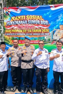 Warnai HUT ke-24 Propam Polri dengan Kepedulian, Bid Propam Polda Jateng Hadirkan Sumur Bor untuk Warga Mloyo Sukoharjo