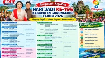 HARI JADI GUNUNGKIDUL KE-196, INILAH JADWAL LENGKAP DARI FESTIVAL, KONSER, NIGHT CARNIVAL HINGGA PUNCAK ACARANYA
