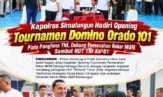 Kapolres Simalungun Hadiri Opening Tournamen Domino Orado 101 Piala Panglima TNI, Dukung Pemecahan Rekor MURI Sambut HUT TNI Ke-81