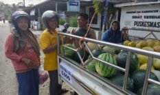 Di Tengah Tekanan Ekonomi, Kades Karang Getas Tetap Produktif Berjualan Semangka dan Melon