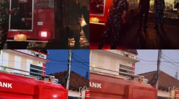 Korem 072/Pamungkas Turunkan Truk Damkar, Bantu Jinakkan Api di Hamzah Batik Yogyakarta