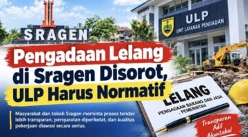 Pengadaan Lelang di Sragen Disorot, ULP Diminta Jalankan Proses Secara Normatif dan Transparan