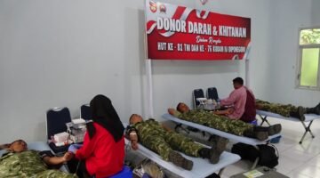 Kodim 0703/Cilacap Gelar Baksoskes Sambut HUT ke-81 TNI dan HUT ke-76 Kodam IV/Diponegoro