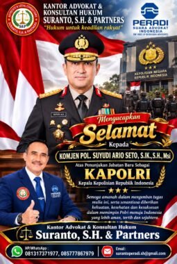 Suranto, S.H. & Partners Ucapkan Selamat atas Pelantikan Suyudi Ario Seto sebagai Kapolri