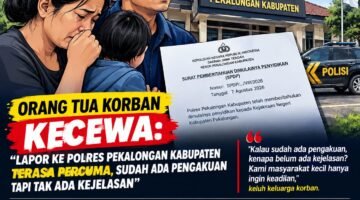 ORANG TUA KORBAN KECEWA: “LAPOR KE POLRES PEKALONGAN KABUPATEN TERASA PERCUMA, SUDAH ADA PENGAKUAN TAPI TAK ADA KEJELASAN”