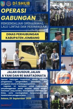 Dinas Perhubungan Kabupaten Jombang Gelar Operasi Gabungan Perparkiran untuk Wujudkan Parkir Tertib