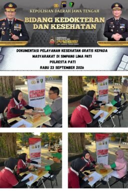 Polisi Pati Hadirkan Pelayanan Kesehatan Gratis di Alun-Alun, Warga Diimbau Hubungi 110 dan Jauhi Narkoba