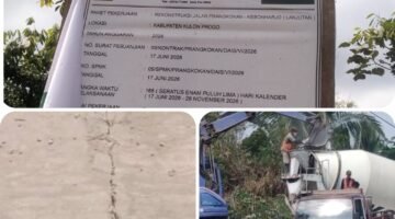 Proyek Jalan Rp11,7 Miliar di Kulon Progo Disorot! Pengadukan Beton Pakai Ekskavator, Retak Memanjang Jadi Pertanyaan