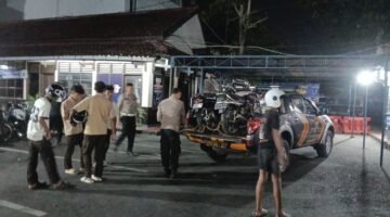 Resahkan Warga, Polsek Kembaran Banyumas Tertibkan Balap Liar Bersama Masyarakat, Puluhan Motor Ditindak