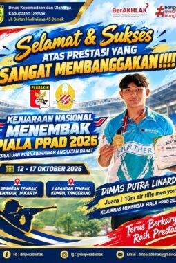ATLET MUDA DEMAK BERPRESTASI! DIMAS PUTRA LINARDI SABET MEDALI EMAS DI KEJURNAS PPAD 2026