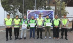 Hari jadi Humas Polri ke-75, Polres Semarang Bagikan Sembako untuk Pengemudi Ojol dan Angkutan Umum